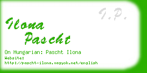 ilona pascht business card